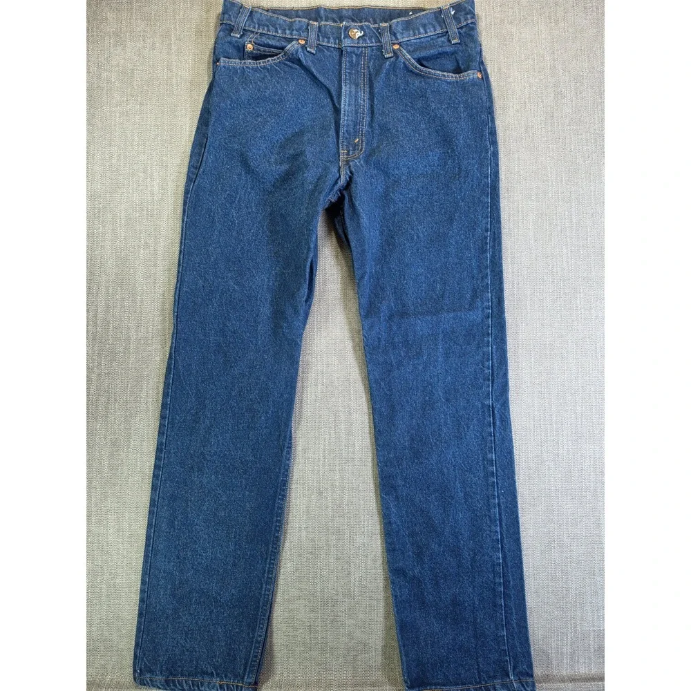 Levi's 509 Jeans Mens 34/32 Blue Orange Tab Straight Leg‎ Made in USA Vintage